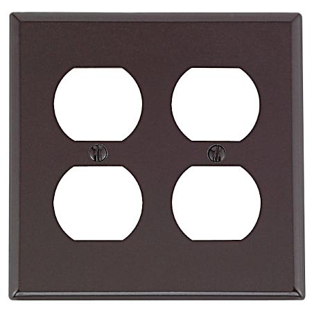 2-Gang Outlet Wallplate - Brown