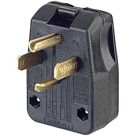Straight Blade Angle Plug - Black
