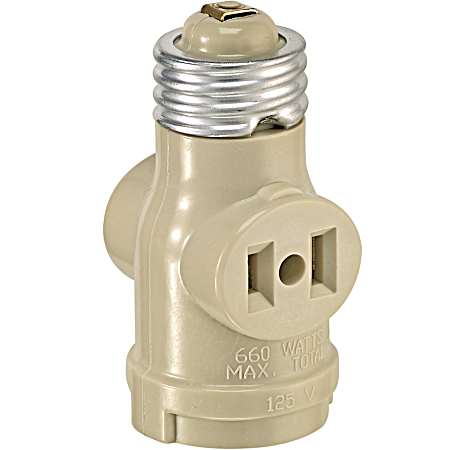 Keyless Socket Adapter w/ 2 Outlets
