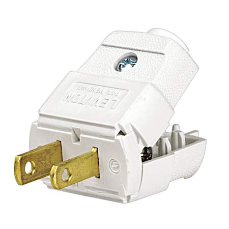 White Light-Duty 2-Wire Cord Plug