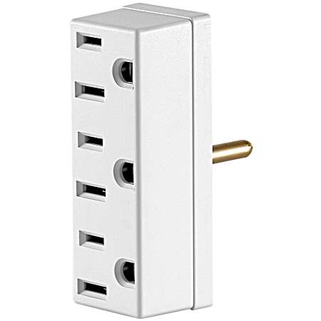 White Triple Outlet Adapter