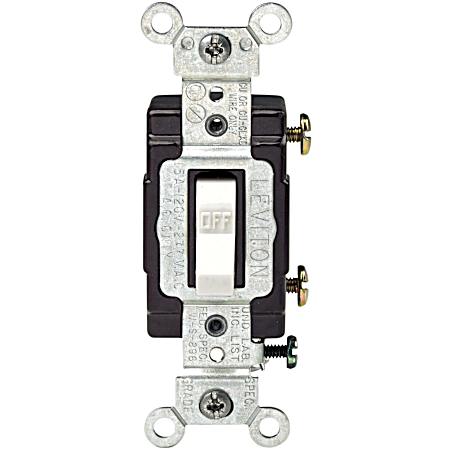 15 Amp Single Switch - White