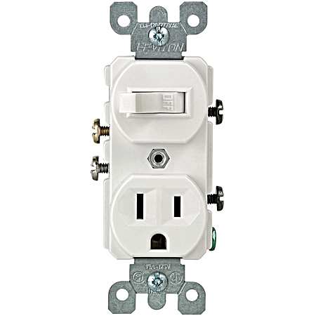 15 Amp Switch/Outlet Combination - White