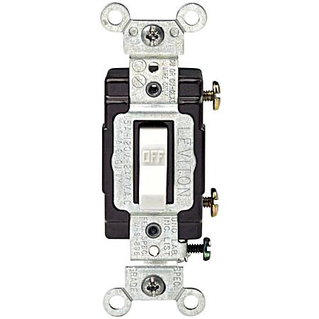 15 Amp Lighted Switch - White