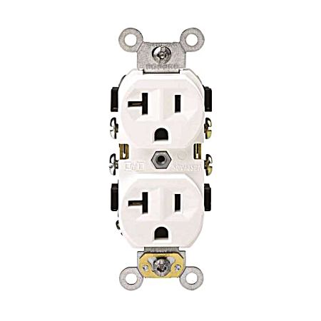 20 Amp Outlet - White