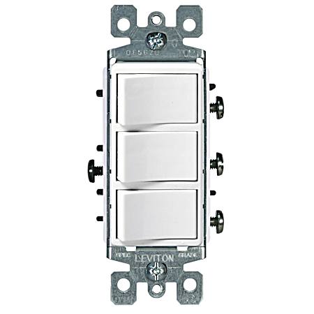Decora 15 Amp White Combination Switch