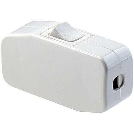 White Heavy-Duty Inline Appliance Cord Switch