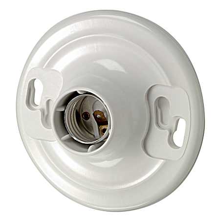 White Keyless Outlet Box Mount Lampholder