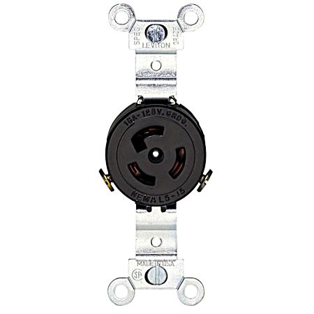 Black Locking Receptacle