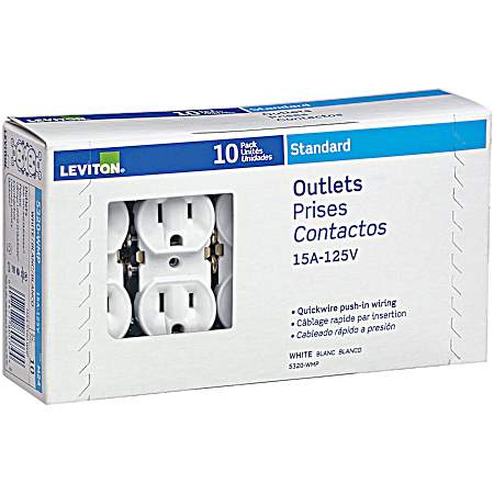 Residential 15A 125V Duplex Receptacles - White
