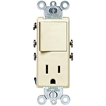 Decora Combo Switch/Outlet - Ivory