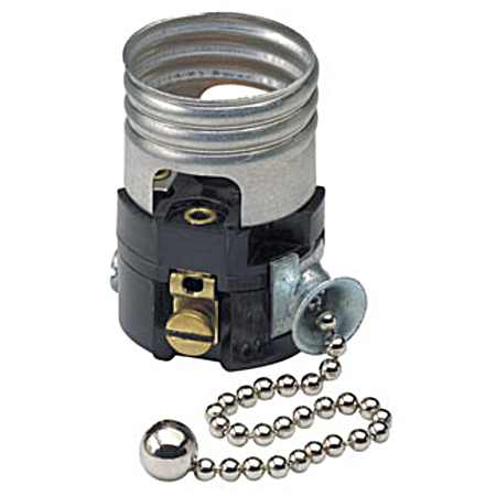 Medium Base Pull Chain Interior Lamp Socket