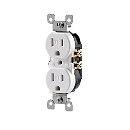 15 Amp White Grounding Outlet