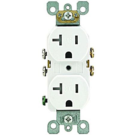 20 Amp Outlet - White