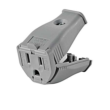 Gray Hinged Grounding Cord Connector