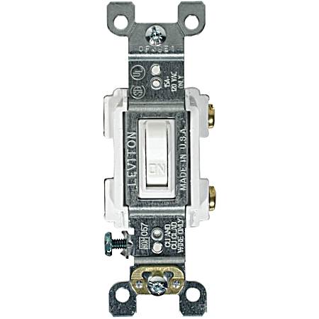 White Heavy-Duty Residential Toggle Switch