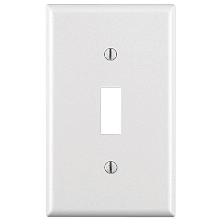 1-Switch Toggle Wallplate - White