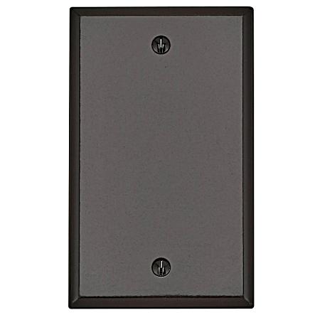 1-Gang Blank Wallplate - Brown