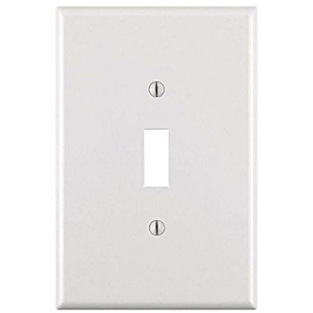 1-Switch Oversized Toggle Wallplate - White