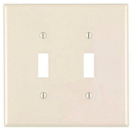 2-Switch Oversized Wallplate - Light Almond