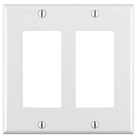2-Switch Decora Wallplate - White