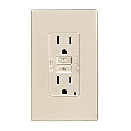 15A-125V Self Test GFCI Screwless Wallplate