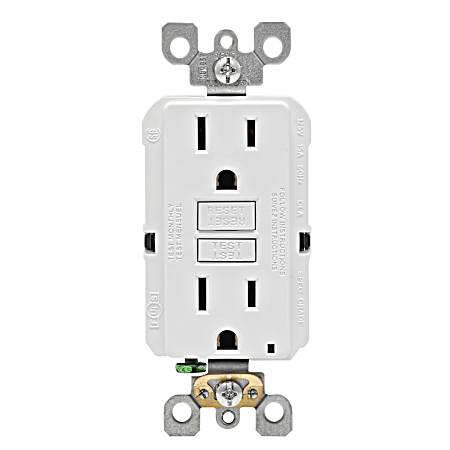 15A-125V Self Test GFCI - White