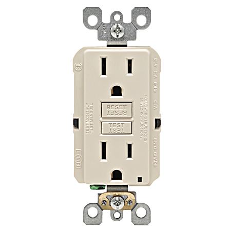 15A-125V Self Test GFCI - Light Almond