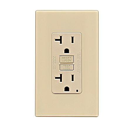 20A-125V Self Test GFCI W/ Screwless Wallplate