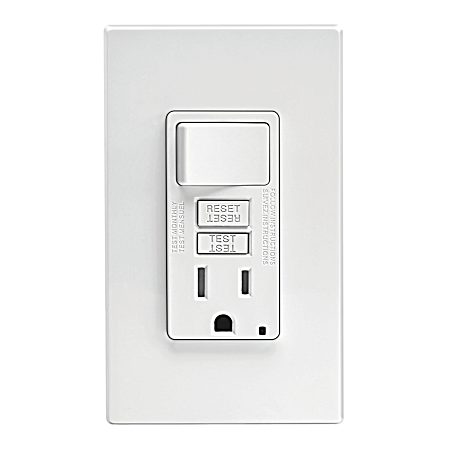 Switch & Tamper Resistant Self Test GFCI - White