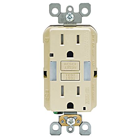 15A-125V Self Test Tamper Resistant GFCI - Ivory