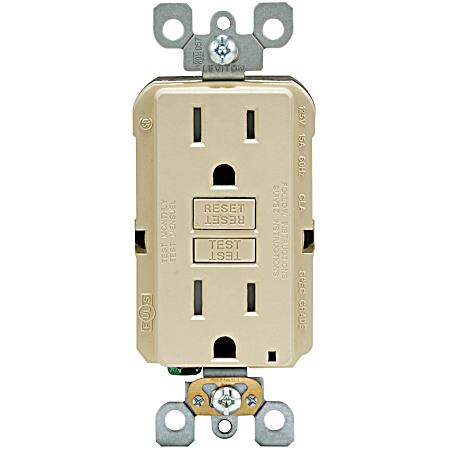 15A-125V Self Test Tamper Resistant GFCI -Ivory