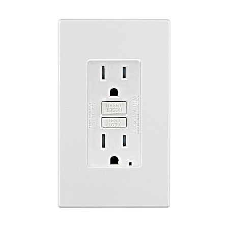 15A-125V Self Test Tamper Resistant GFCI -White