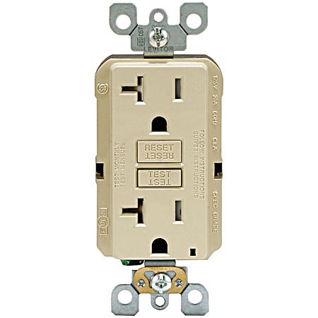 20A-125V Self Test Tamper Resistant GFCI - Ivory