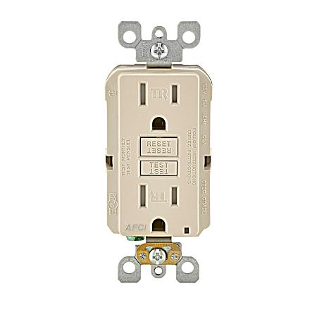 Tamper Resistant AFCI Receptacle - Light Almond