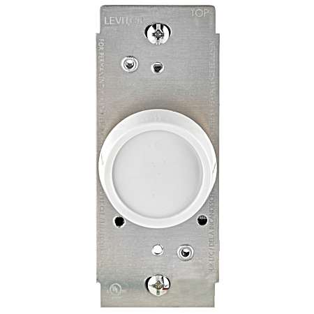 White Rotary Push On/Off 3-Way Dimmer Switch