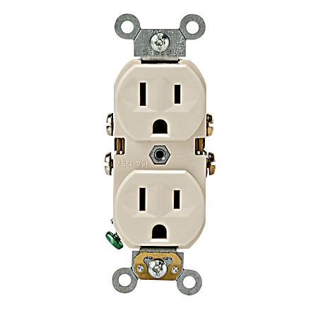 15 Amp Light Almond Duplex Commercial Spec Grade Outlet
