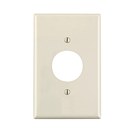 One-Gang Single Midway Size Light Almond Receptacle Wall Plate