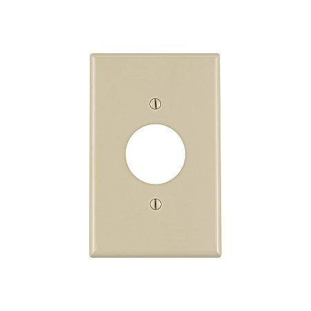 One-Gang Single Midway Size Ivory Receptacle Wall Plate