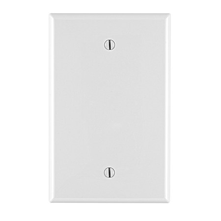 One-Gang Midway Size White Blank Wall Plate