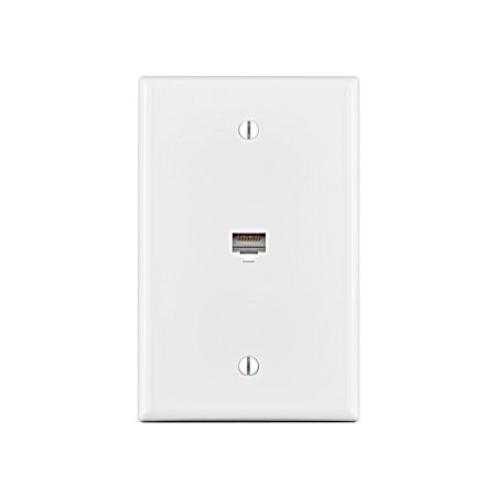 Midsize White Data Connector Wall Plate