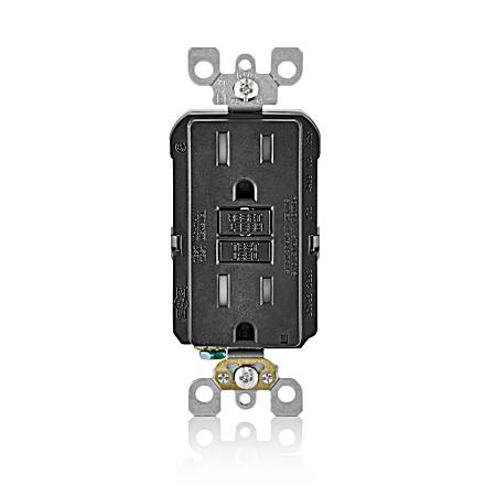 15A-125V Black Self-Test SmartlockPro Slim GFCI Tamper-Resistant Receptacle w/ LED Indicator