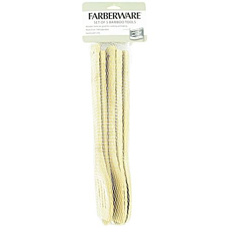 Classic Bamboo Tools in Mesh Bag - Set of 5