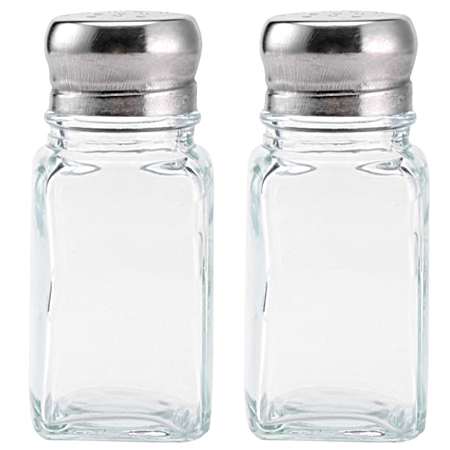 Classic Glass Salt & Pepper Shakers Set