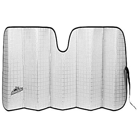 Universal 55 In. x 27.5 In. Silver Glitz Square Design Folding Sun Shade