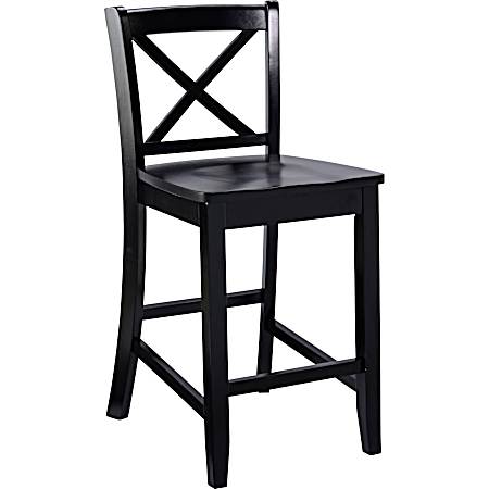 Torino X-Back 24 in Black Counter Stool