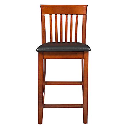 Torino Craftsman 24 in Dark Cherry Mission Back Counter Stool