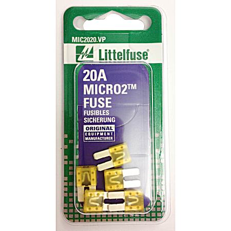 MICRO2 32V 20 AMP Fuse Assortment - 5 Pk