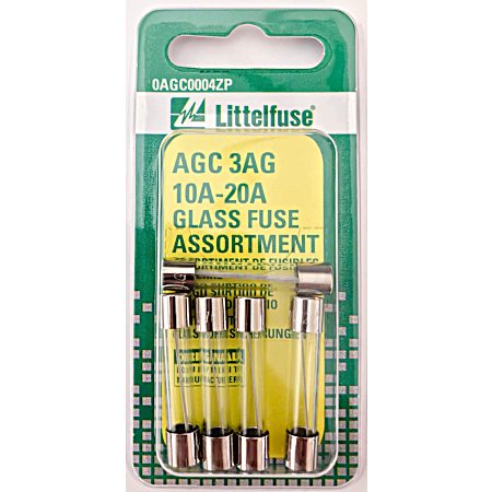 AGC 3AG 10A-20A Glass Fuse Assortment