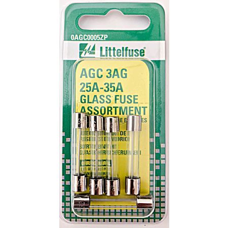 AGC 3AG 25A-35A Glass Fuse Assortment